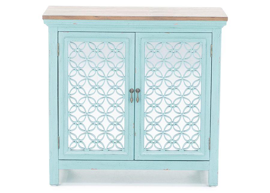 Eclectic Collection Turquoise 2 Door Cabinet