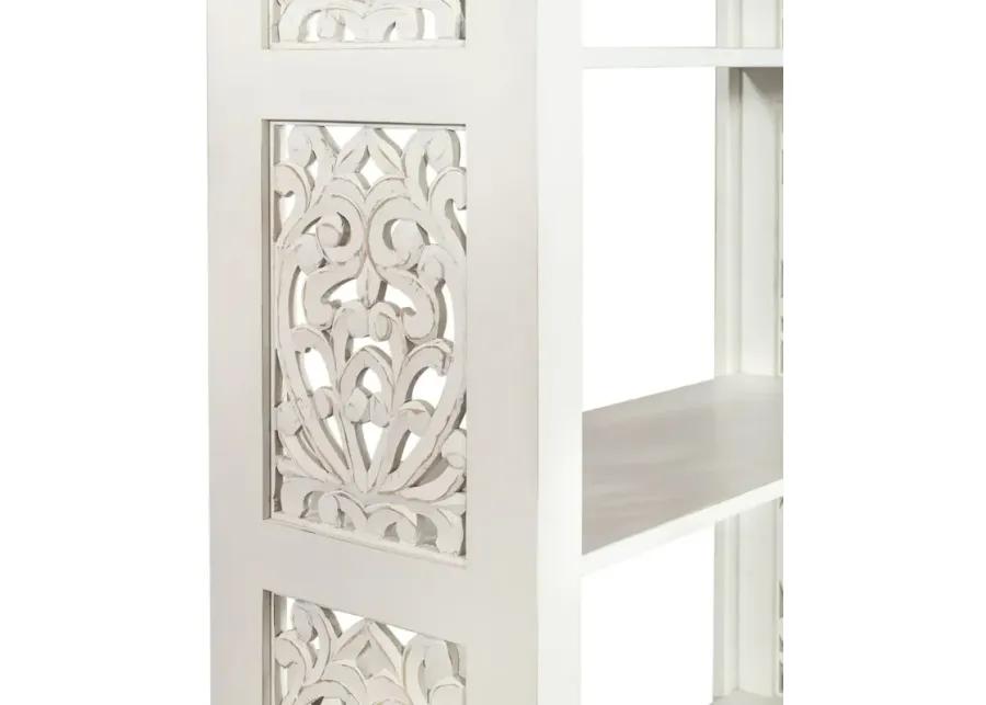 Trellis Lane Weathered White Accent Bookcase