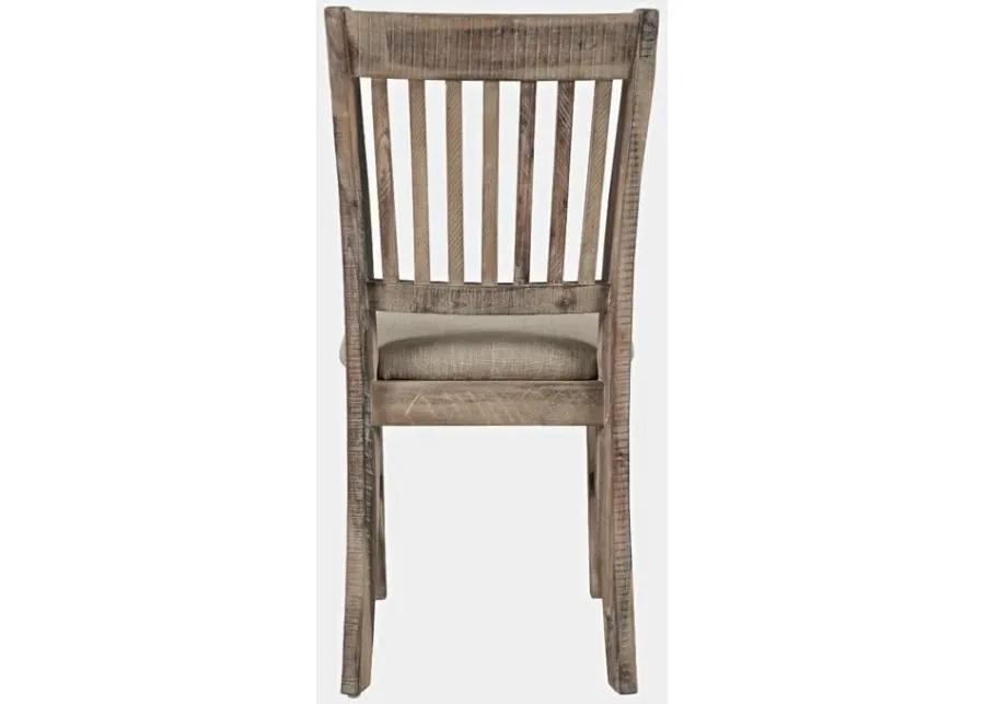 Rustic Shores Grey Wash Upholstered Desk Chair