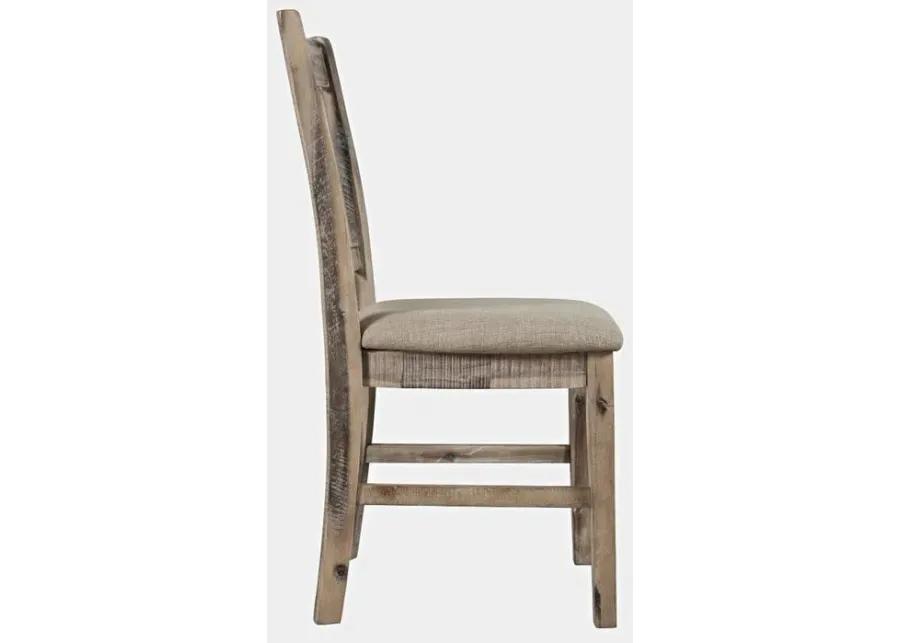 Rustic Shores Grey Wash Upholstered Desk Chair