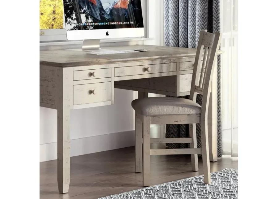 Rustic Shores Weathered Grey Upholstered Desk Chair