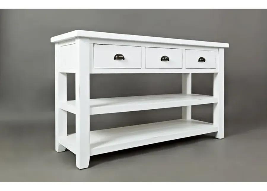 Artisan Craft Weathered White Sofa Table