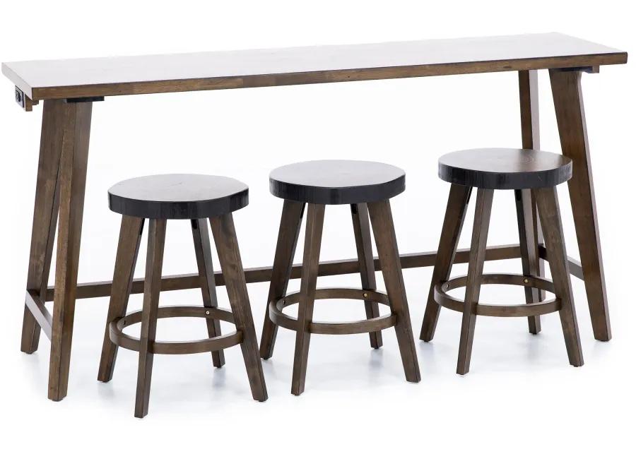 Dakota Console Bar Table & 3 Stools