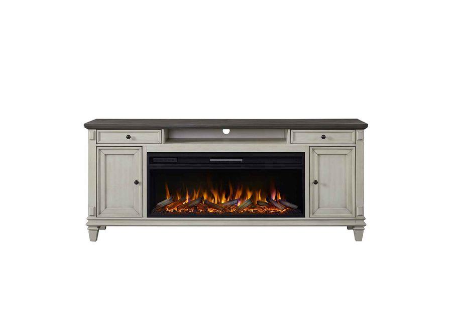 White Estate 76" Fireplace