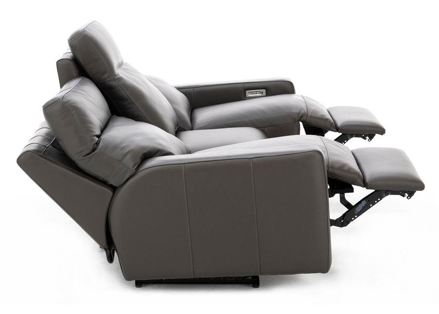 Design and Recline Lyndsey Leather Fully Loaded Reclining Sofa