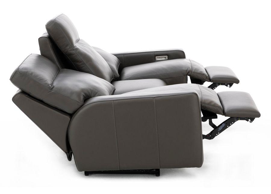 Design and Recline Lyndsey Leather Fully Loaded Reclining Sofa