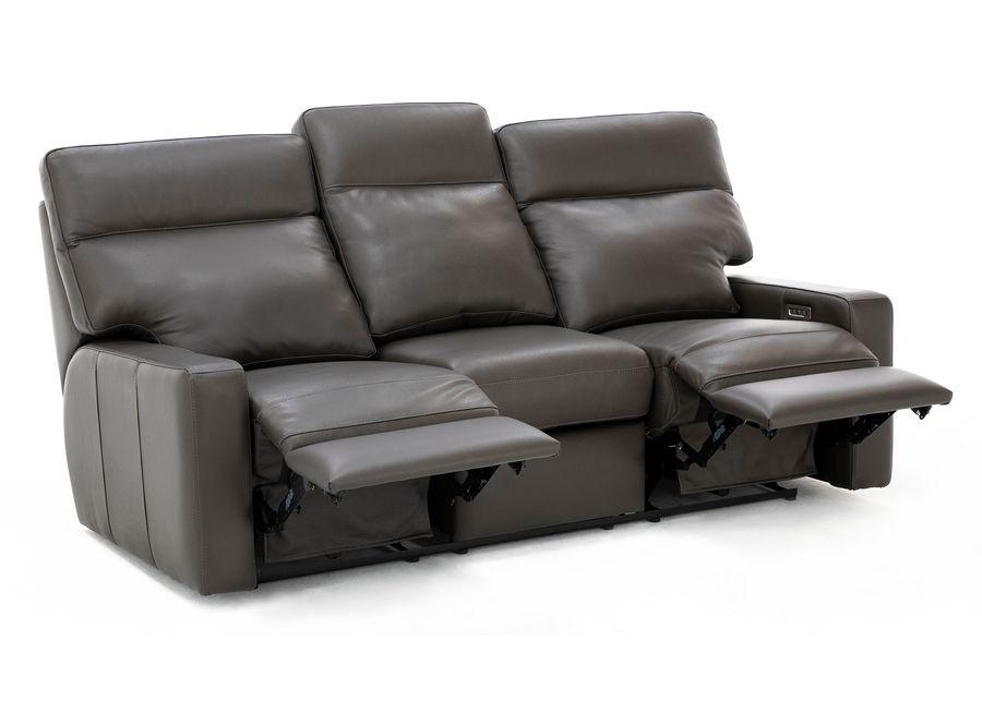 Design and Recline Lyndsey Leather Fully Loaded Reclining Sofa