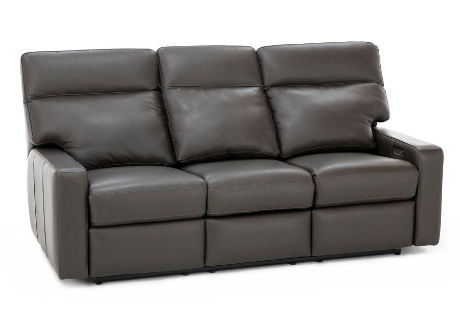 Design and Recline Lyndsey Leather Fully Loaded Reclining Sofa