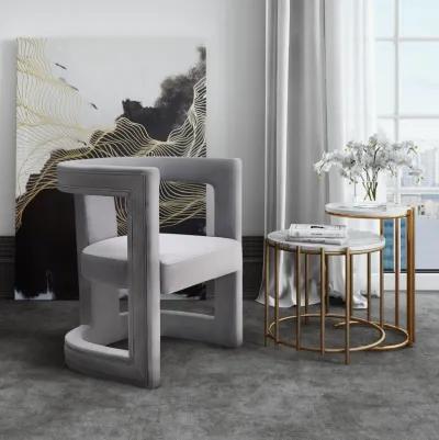 Ada Grey Velvet Chair