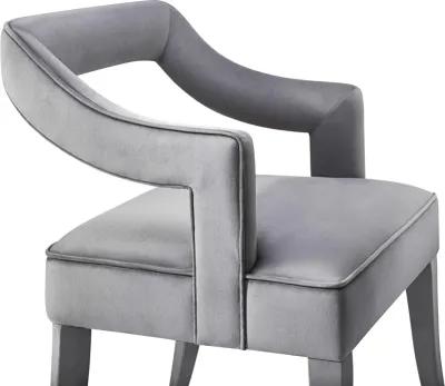 Tiffany Grey Velvet Chair