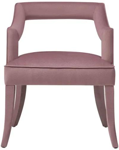 Tiffany Pink Slub Velvet Chair