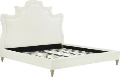 Serenity Cream Velvet Bed in King