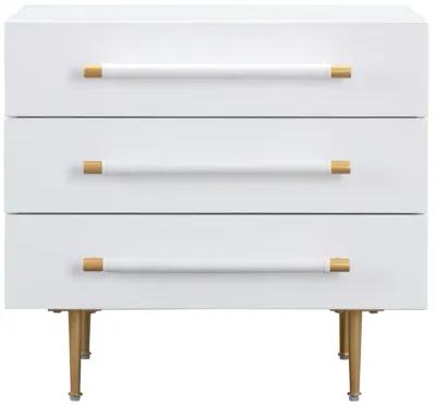 Trident White Nightstand