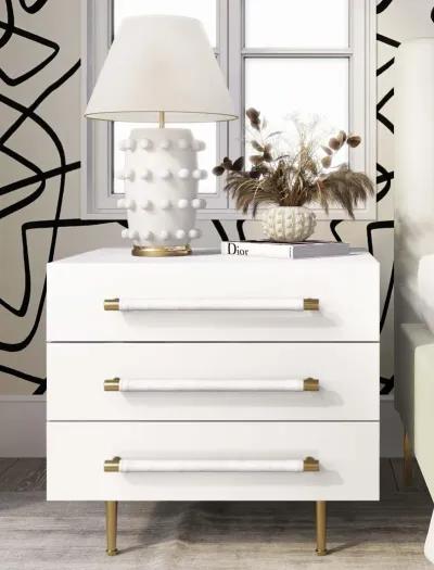 Trident White Nightstand