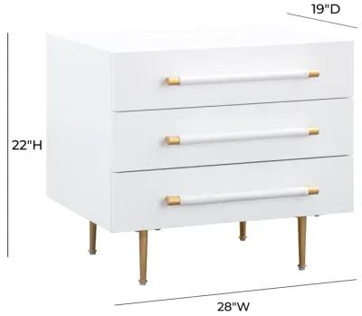 Trident White Nightstand