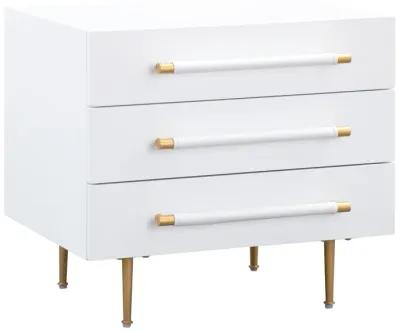 Trident White Nightstand