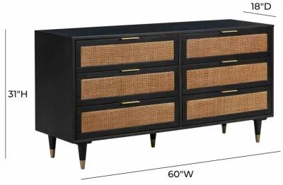 Sierra Noir 6 Drawer Dresser