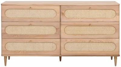 Carmen Cane 6 Drawer Dresser