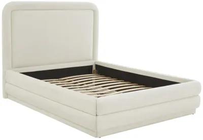 Briella Cream Velvet Bed in Queen