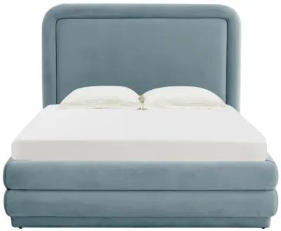 Briella Bluestone Velvet Bed in King