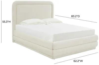 Briella Cream Velvet Bed in Full