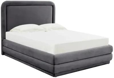 Briella Dark Grey Velvet Bed in Full