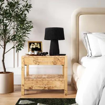 Brandyss Natural Burl Nightstand