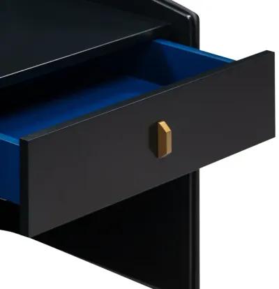 Collins Black Lacquer Nightstand