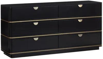 Julieta Black 6 Drawer Dresser