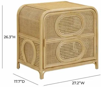 Tina Natural Rattan Nightstand