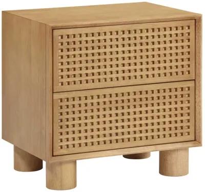 Miles Natural Rubberwood Nightstand