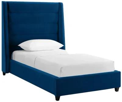 Koah Navy Velvet Bed in Twin