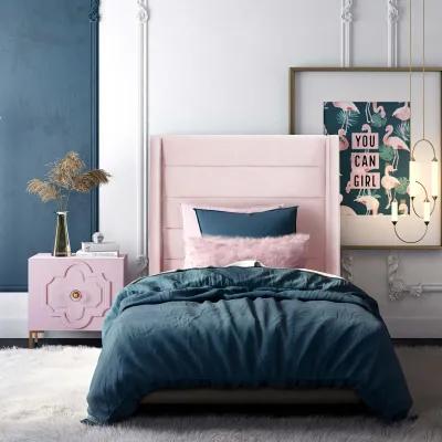 Koah Blush Velvet Bed in Twin