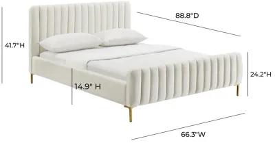 Angela Cream Bed in Queen