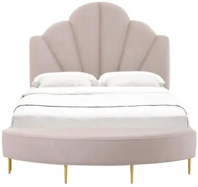 Bianca Blush Velvet Bed in Queen