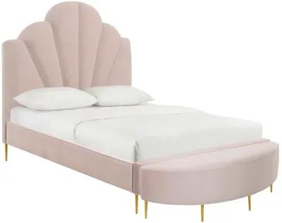 Bianca Blush Velvet Bed in Queen