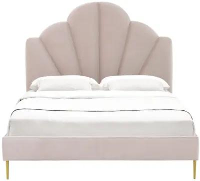 Bianca Blush Velvet Bed in Full