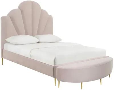 Bianca Blush Velvet Bed in Full