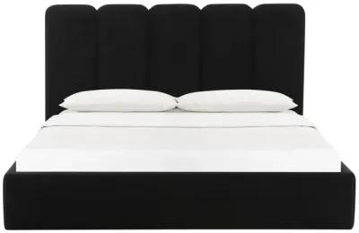 Palani Black Velvet King Bed