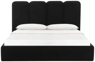 Palani Black Velvet Queen Bed