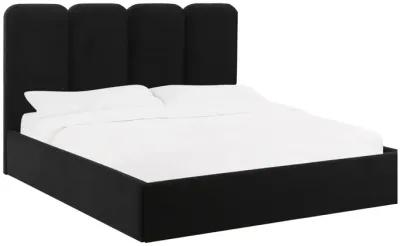 Palani Black Velvet Queen Bed