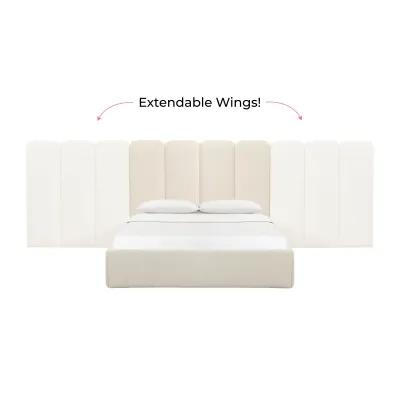 Palani Cream Boucle Wings - Queen or King (Set of 2)