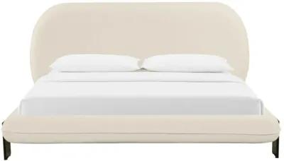 Ophelia Cream Faux Wool Queen Bed