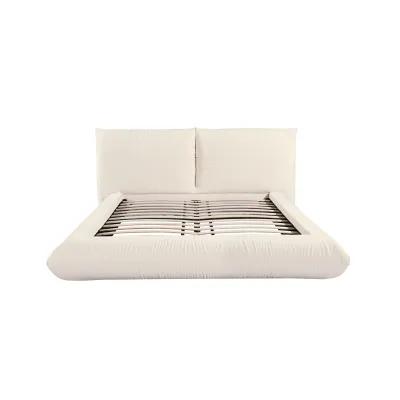 Romp Cream 100% Recycled Linen Queen Bed