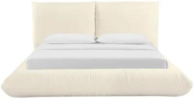 Romp Cream 100% Recycled Linen Queen Bed