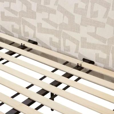 Isla Cream Jacquard Pattern King Bed