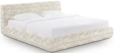 Isla Cream Jacquard Pattern King Bed