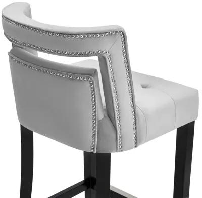 Hart Grey Velvet Bar Stool