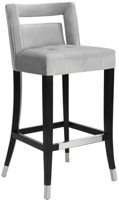 Hart Grey Velvet Counter Stool