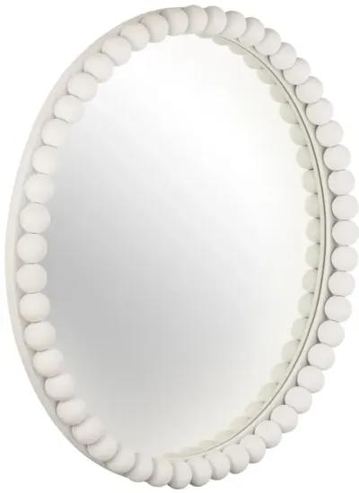 Baria White Wooden Mirror